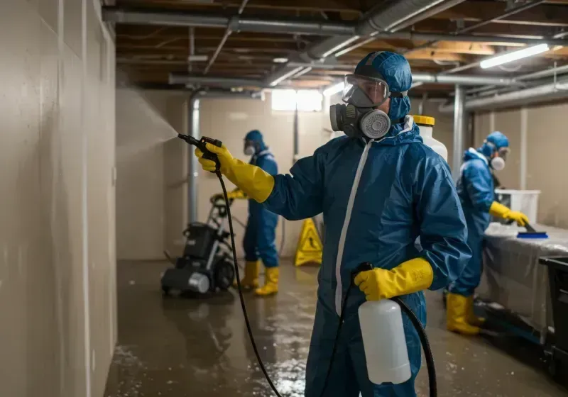 Basement Sanitization and Antimicrobial Treatment process in Maple Heights, OH